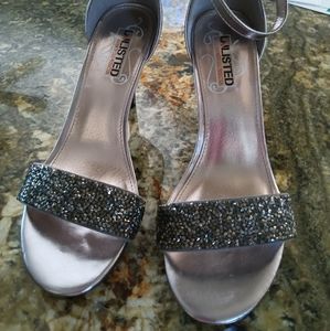 Silver size 8 heels